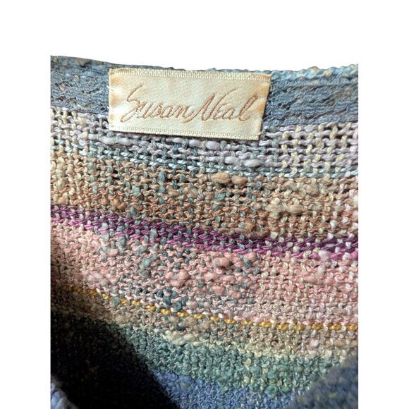 Handwoven Susan Neal Multicolor Boho Tunic Dress Women's Size S / M - Picture 3 of 7